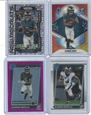 2021 DeVonta Smith RC Lot (4) Rookie Fire Burst Prizm, NR Disco, Optic Pink Holo