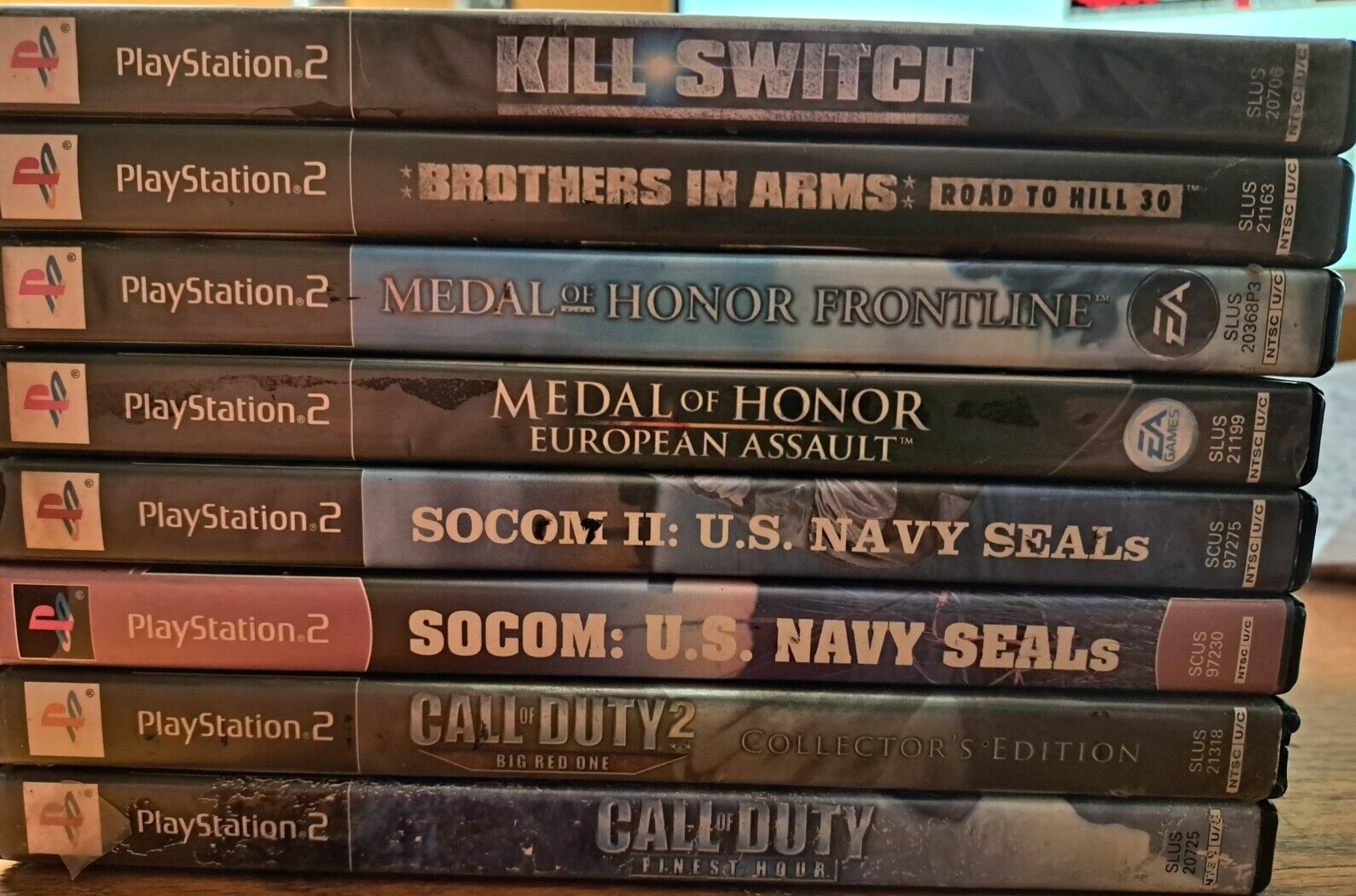 Socom + Call Of Duty ( Tiro ) Ps2 Coleção (8 Dvds) Patch