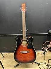 Washburn D10ce Quilted Sun Burst