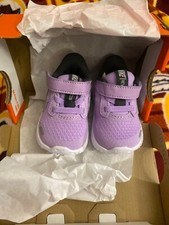 Nike Girls Revolution 5 Size 2c Lilac/Metallic Silver Brand New