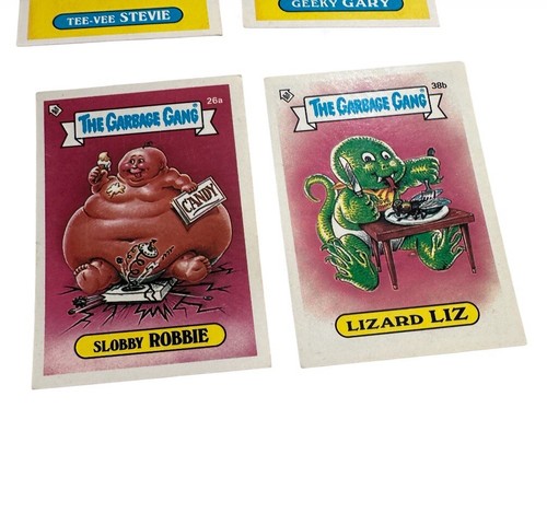 1985 Garbage Gang Cards x 8 Petey Mary Paul Gary Dave Stevie Liz Robbie - Picture 5 of 6