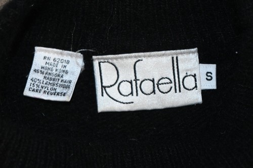 DE COLECCIÓN AÑOS 80 RAFELLA ANGORA MULTICOLOR ARCO IRIS DIAMANTE CUADROS SUÉTER MUJER S - Imagen 4 de 4