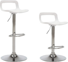 Bar Stools Set of 2, Adjustable Counter Height Barstools, Metal Kitchen Island B