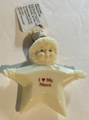 #ad #ad I ❤️My Niece Snowbaby Snow Flake Baby Department 56 White Christmas Ornament New $4.99