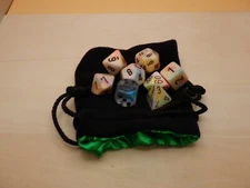 3.75x4" Velvet Dice Bag, Satin Lined - Green - Pouch Jewelry Gaming Tabletop