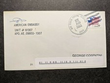APO 09803 AMERICAN EMBASSY, RIYADH, SAUDI ARABIA 1993 Air Force Cover SIGNED 