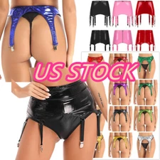 Women High Waisted Suspender Garter Belt Back+Hook Garter 4/6 Suspenders