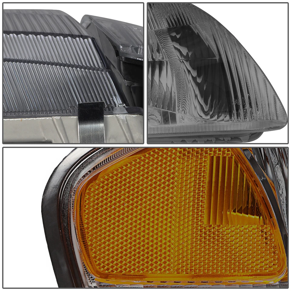 ДЛЯ 1998-1999 MAZDA 626 ДЫМЧАТЫЙ КОРПУС ЯНТАРНЫЙ СИГНАЛ ФАРЫ ФАРЫ ФАРЫ ЛАМПЫ + ИНСТРУМЕНТЫ - Изображение 3 из 4