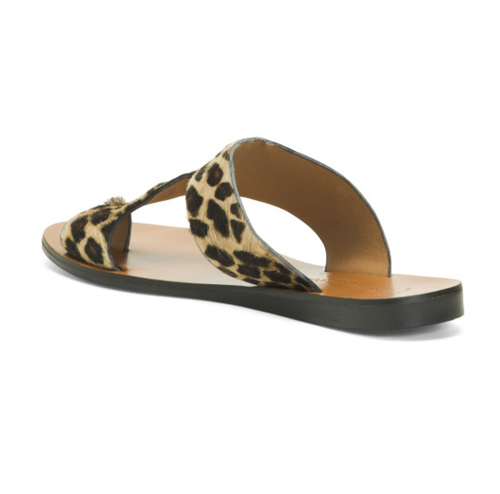NEW Kenneth Cole TOE LOOP SANDALS ANIMAL PRINT 'PALM SANDALS' WOMENS 7.5 - Picture 2 of 4