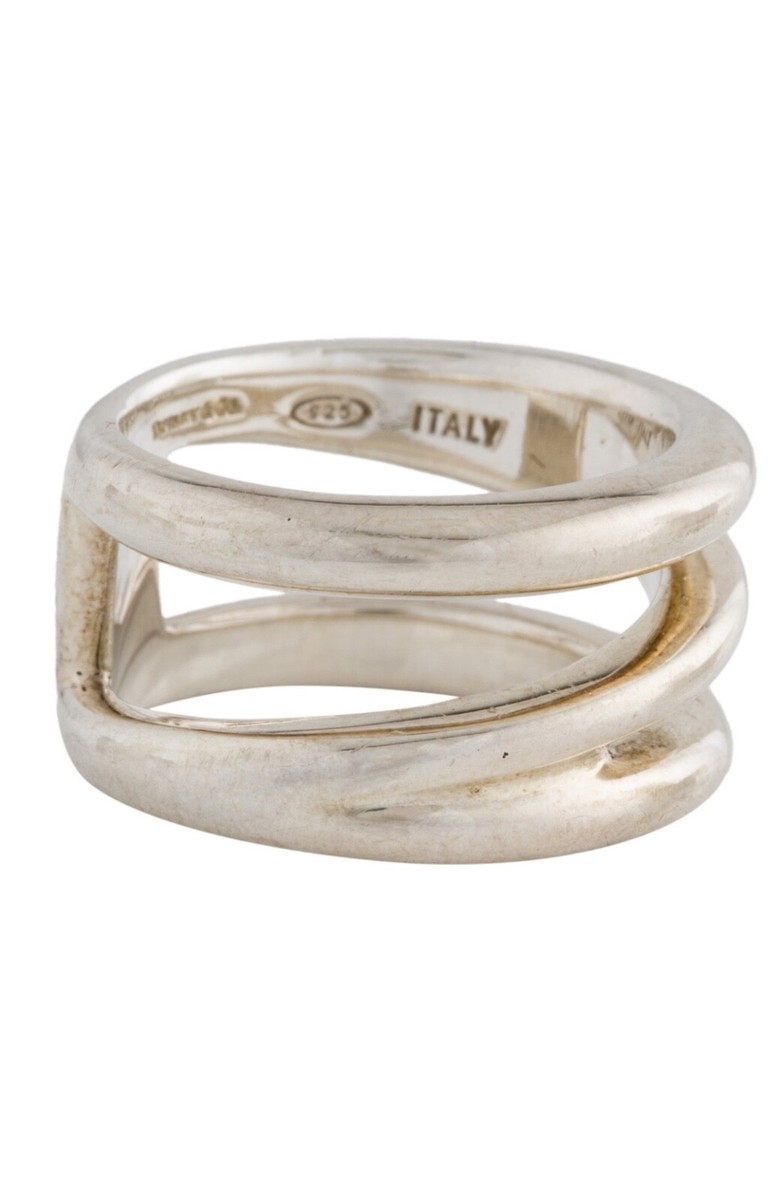Tiffany & Co. Samara Ring Silver 925 12号 TIFFANY & CO. STERLING SILVER 925 VINTAGE ZIG ZAG BAND RING | eBay