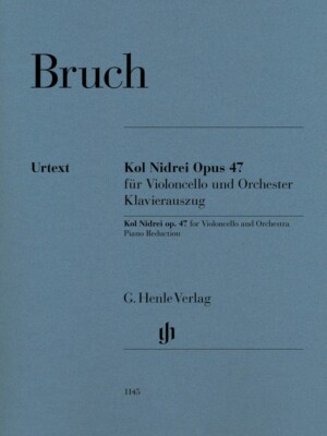 Max Bruch Kol Nidrei Op. 47 Cello and Piano Sheet Music NEW 051481145