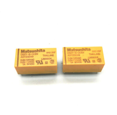 5 x Matsushita DS2Y-S-5V Relais 5V DC 2xUM 2A 125R 220VDC 250VAC NEU 