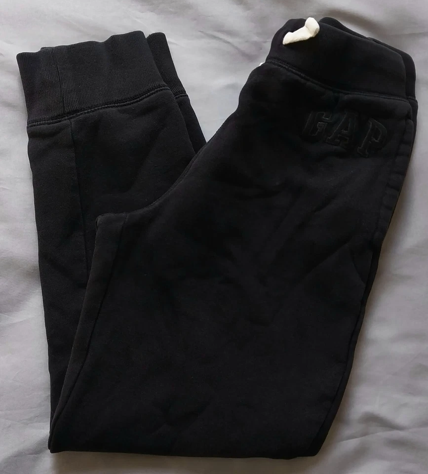 Pantalones deportivos Gap de vellón con logotipo para niños talla L cordón negro ~ Nuevos Foto 3 de 4