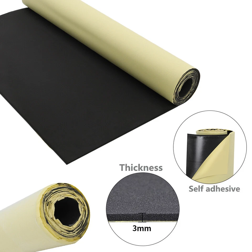 DESIGNER-HOME UK Sticky Back Adhesive Sound Deadening Damping Mat Insulation Thermal Shed Roof