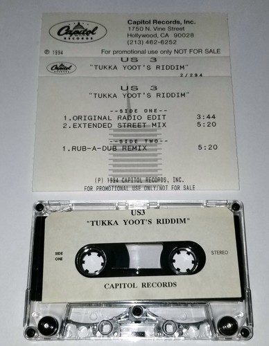 US 3 TUKKA YOOTS RIDDIM 1994 PROMO TAPE CASSETTE US3 ELECTRONIC HIPHOP JAZZY 12" - Picture 15 of 16