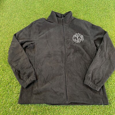 Starter Fleece Pullover Schwarz Zipper Herren Damen Sweatshirt Größe L