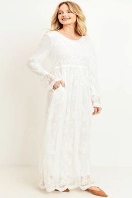white elegance temple dress Bluefields (Dress Sizes: S 8/10, Length: Petite)