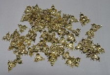 Lot of 100 Gold Tone Metal Centerpiece Pendants Craft Jewelry Charms with Loops