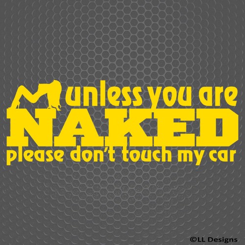 Unless You Are Naked Don't Touch My Car Show Vinyl Decal - Choose Color/Size - Picture 25 of 25