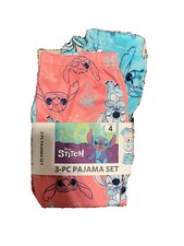 Disney Stitch 3 Piece Girl Pajama Set Size XS 4 