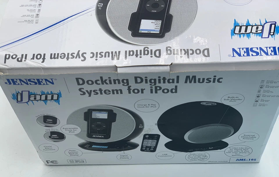 Jensen Jims-195-bk Docking Digital Music System/alarm Clock for iPod and Mp3 - Image 2 of 4