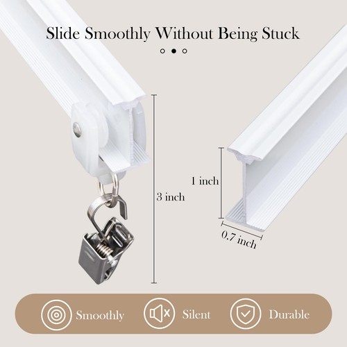 Flexible Ceiling Curtain Tracks, Ceilings Track for Curtains, Aluminum Curtai... - Picture 4 of 7