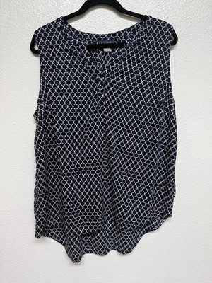 Basic Editions Blue tank blouse size XL