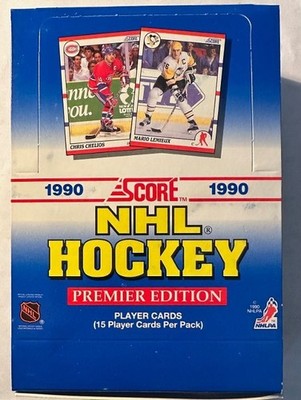 1990 Score NHL Hockey Wax Box ENGLISH PREMIER EDITION BRODUER, JAGR, LINDROS RC