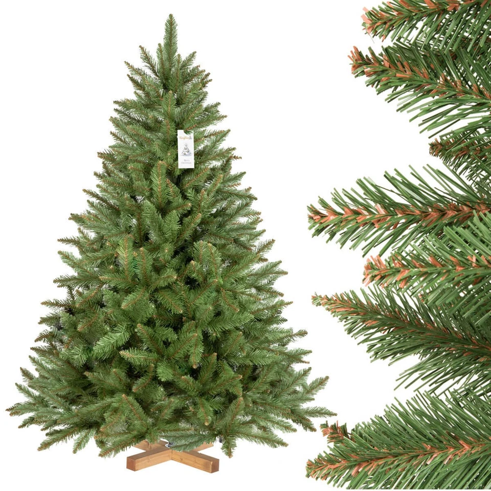 FAIRYTREES® Künstlicher Weihnachtsbaum Fichte Tannenbaum Christbaum Kunstbaum
