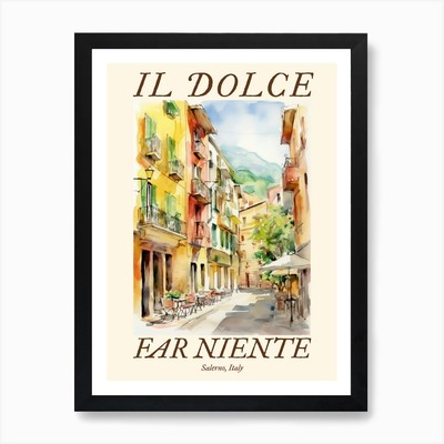 Il Dolce Far Niente Salerno, Italien gerahmtes Wandbild Poster Leinwanddruck Bild