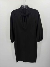 Pre-Owned Calvin Klein Black Size 6 Knee Length Long Sleeve Dress