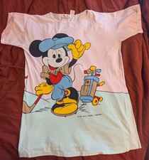 Vintage Golfing Mickey Mouse All Over Print Sublimated T-Shirt Single Stitch L/X