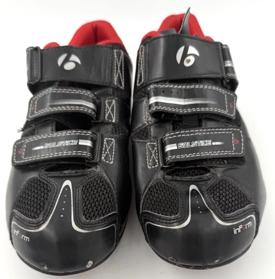 Zapatos de ciclismo de carretera Bontrager Solstice para hombre negros y rojos talla U.S. 9/EU42 Foto 4 de 4