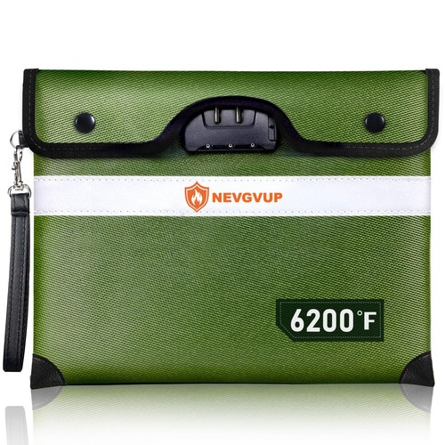 Fire Proof Money Bag Cash Fireproof Document Safe Pouch Waterproof Case