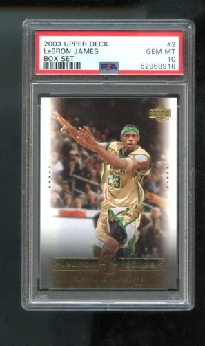 2003-04 Upper Deck Box Set #2 Lebron James ROOKIE RC PSA 10 Graded Card NBA 03