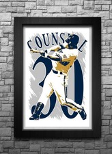 CRAIG COUNSELL art print/poster MILWAUKEE BREWERS FREE S&H! JERSEY B2G2