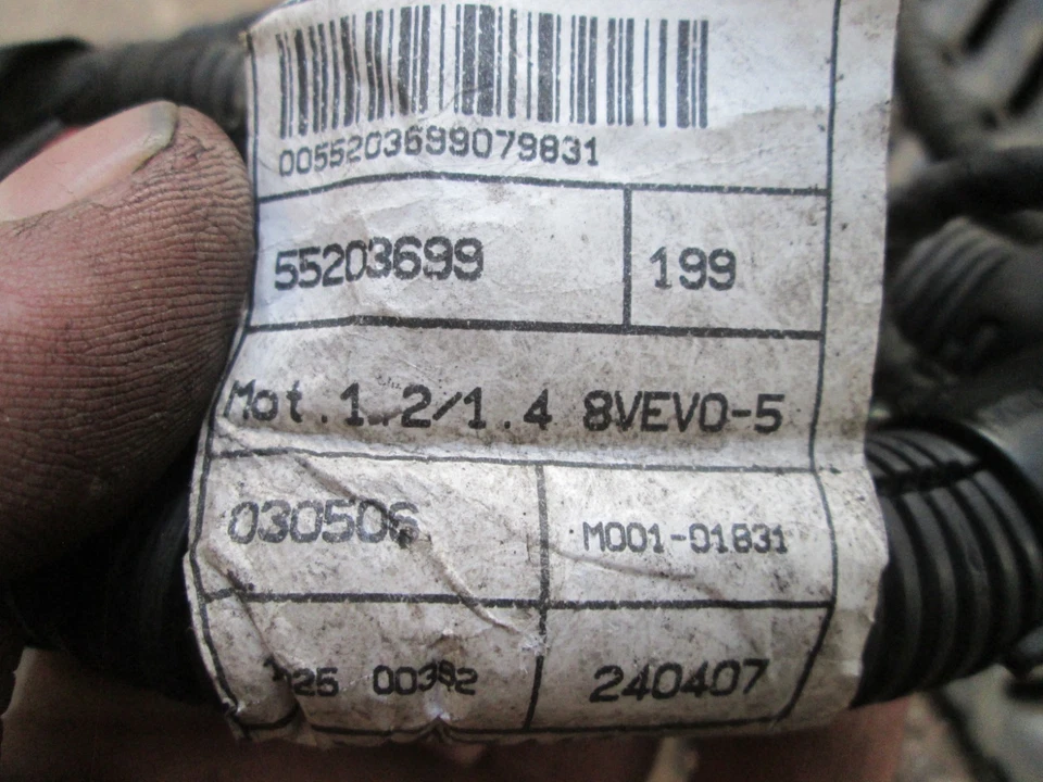 2007 FIAT GRANDE PUNTO MK3 1.2 8V COMPLETE ENGINE WIRING LOOM HARNESS 55203699 - Image 2 of 2