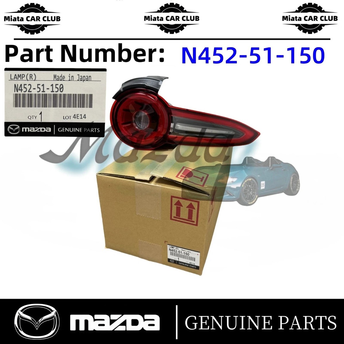 Genuine 2024 New Mazda MX-5 Miata ND ND2 Later Model RH Tail Light