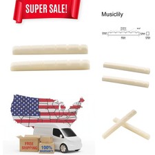 Basic 42mm Flat Bottom Bone Slotted Electric Guitar Nut for 6 String Strat Te...