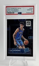 2022-23 Optic Chet Holmgren #208 RC Rated Rookie Black Velocity /39 GEM PSA 10