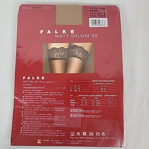 NEW Falke Transparent Matt Deluxe 20 Den Tights Powder Sz 9.5-10 - Picture 4 of 6