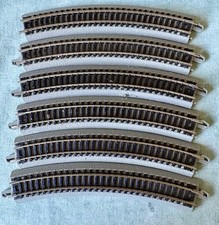 Bachmann 44801 - 6 x N Gauge EZ-Track 11.25” Radius Nickel Silver Curved Track.