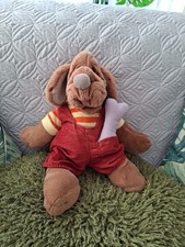 RARE BROWN GANZ BROS VINTAGE WRINKLES BOY DOG 1981 4271580 BONE & DUNGAREES VGC