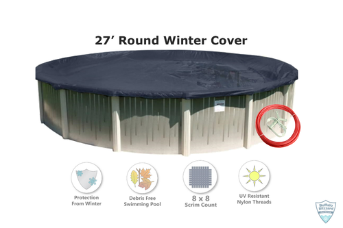 Buffalo Blizzard Round Above Ground Swimming Pool Winter Covers (Various Sizes) - Picture 13 of 16
