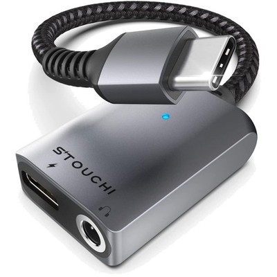 USB C Kopfhörer Adapter 2-in-1 30W Schnellladen Hi-Res Klang für iPhone Samsung