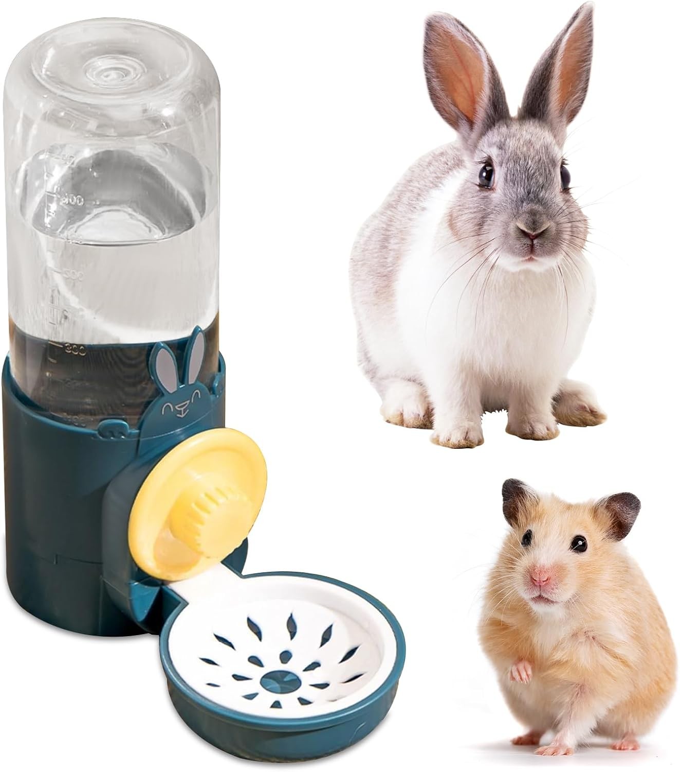 Rabbit Water Bottle 500ml Non-Drip Automatic Dispenser for Guinea Pig Hamster