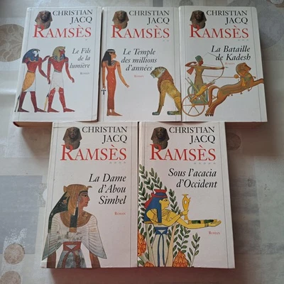 Lot 5 romans grand format - Ramsès - tomes 1 à 5 - Christian Jacq - Photo 1/4