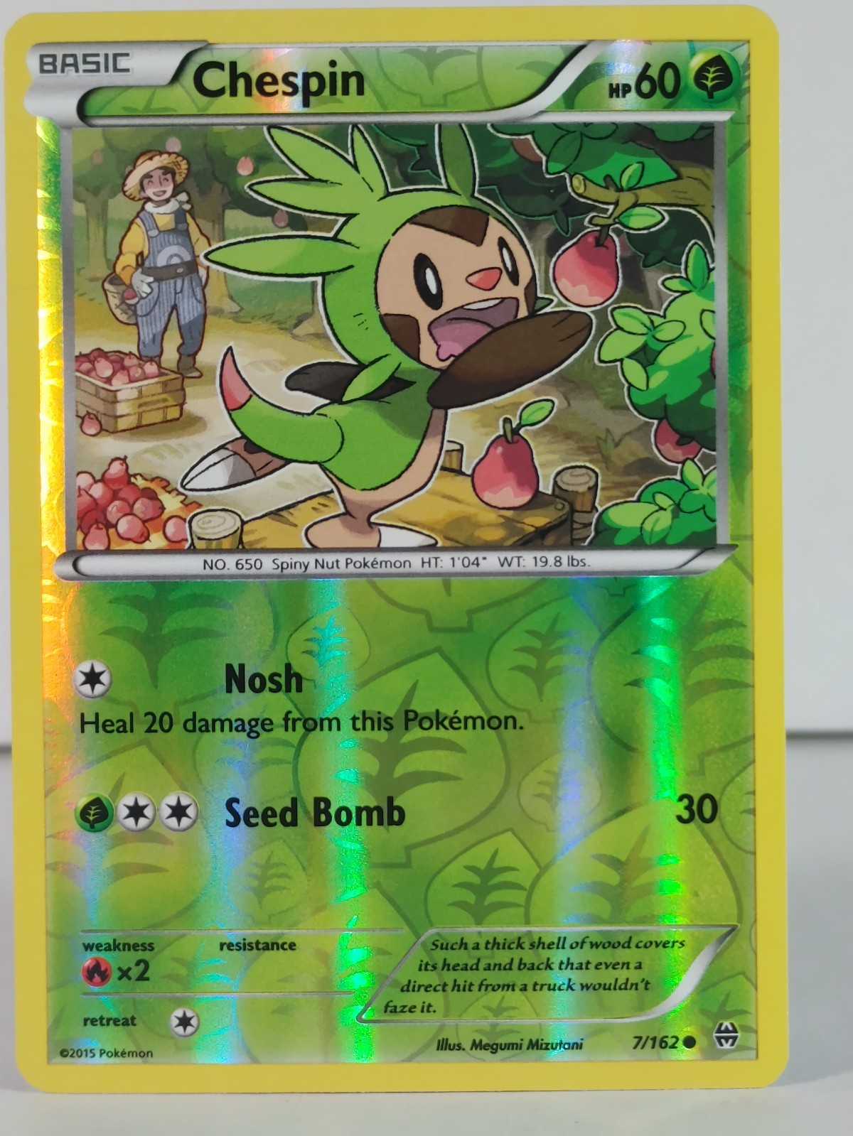 Chespin - BREAKthrough - 7/162 - Reverse Holo - NM - T