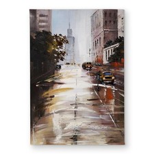Begin Home Decor CODM17245P6LXO 17 x 24 in. Morning Street Scene - Livingroom...
