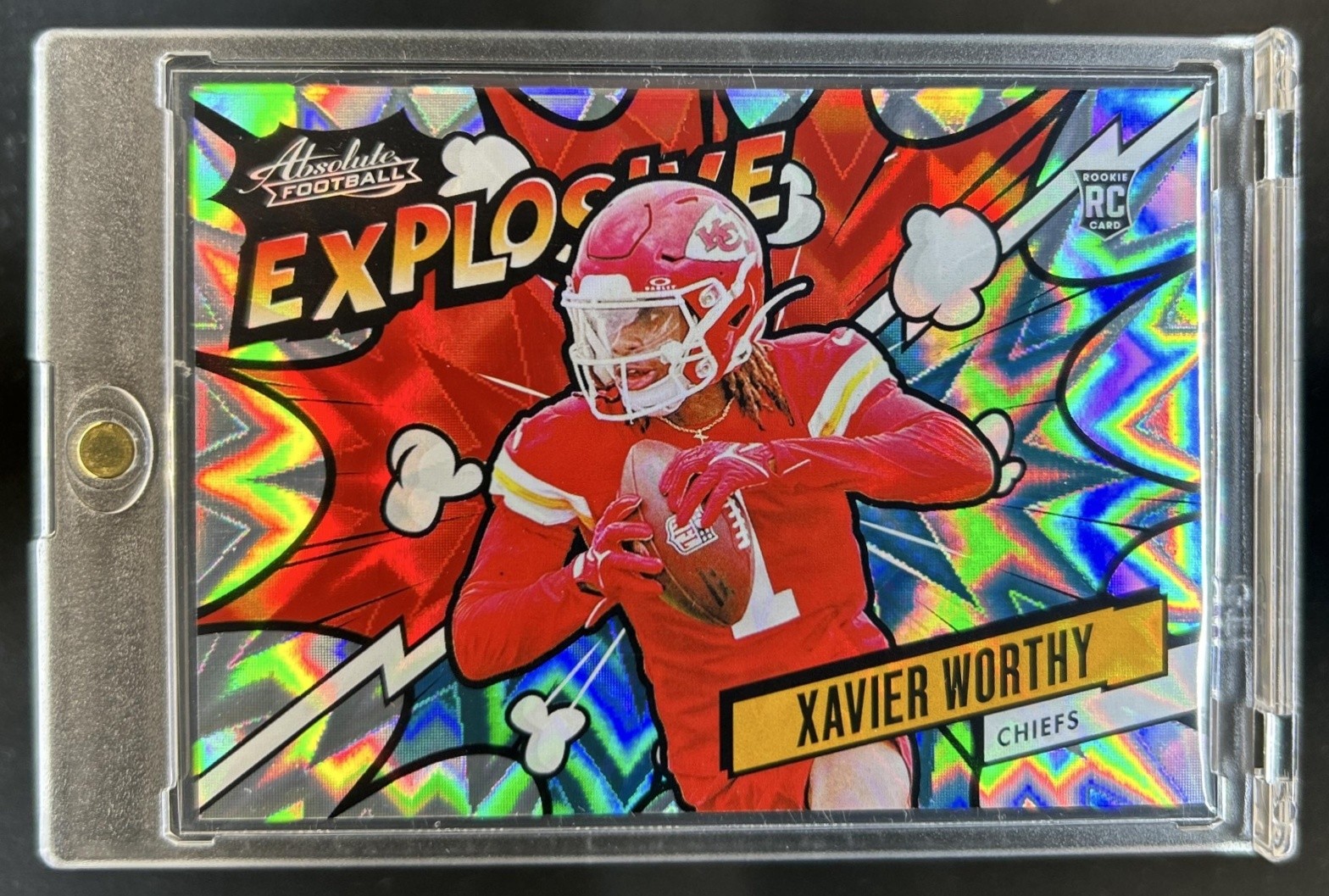 2024 Panini Absolute Xavier Worthy Explosive RC SSP Rookie #EX-XWY Chiefs